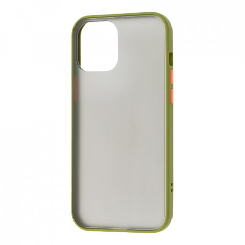 Чехол Shadow Matte для iPhone 12 и 12 Pro Army green/Orange